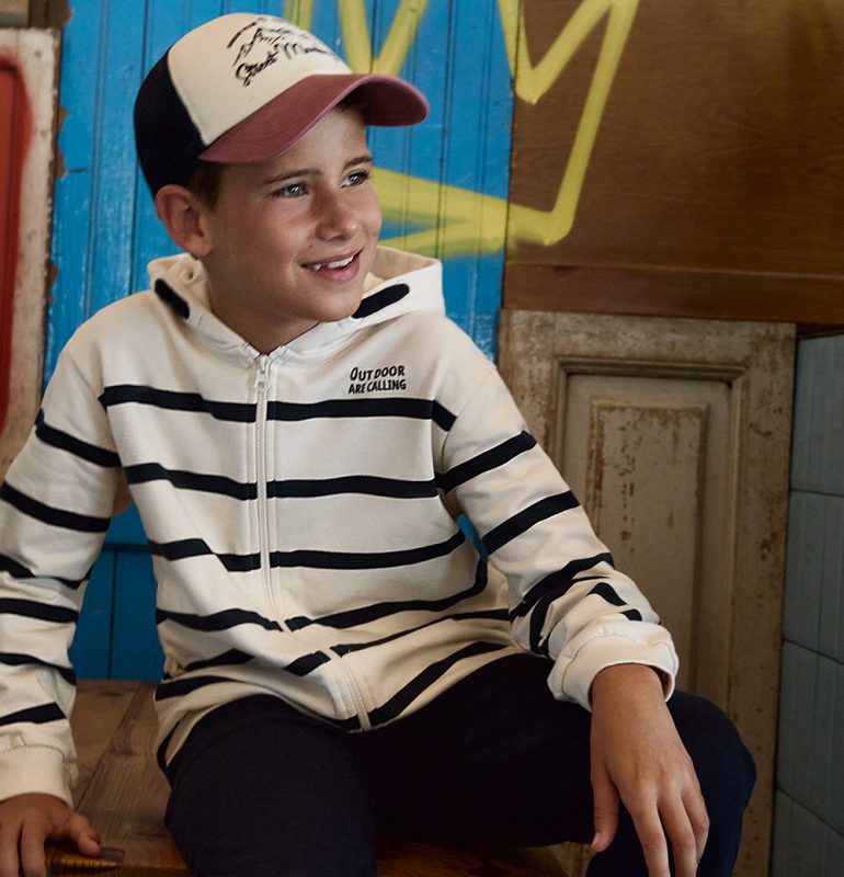 Chándal de Niño Rayas Marino