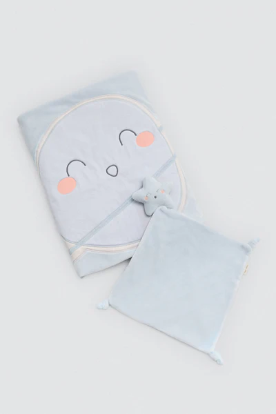 Set Bebé Manta y Doudou Baby Cosmos Azul