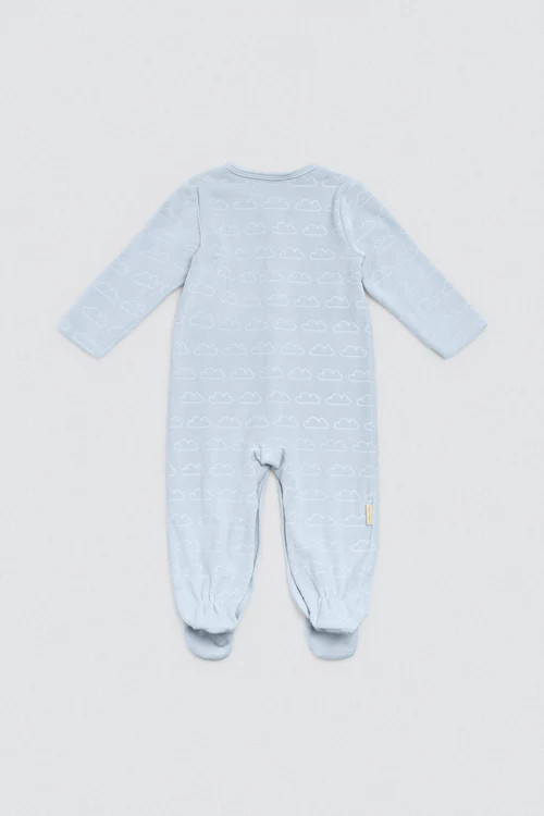 Pelele/ Pijama bebé Manga Larga Cosmos Azul - Imagen 3
