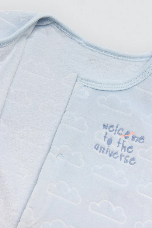 Pelele/ Pijama bebé Manga Larga Cosmos Azul - Imagen 2