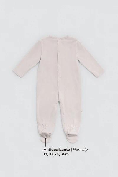 Pelele/ Pijama Bebé Manga Larga Rainy Day Gris - Imagen 3