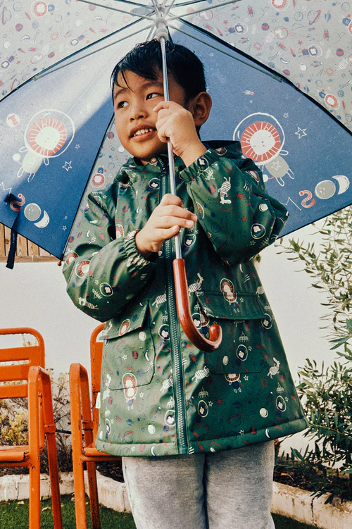 Chubasquero Infantil Forro Interior Polar Cosmos