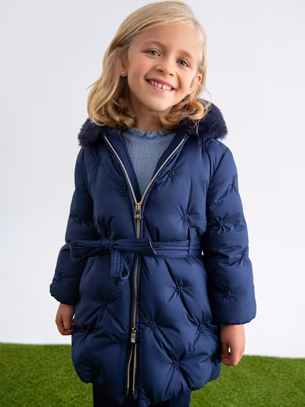 Chaquetón Bordado y Acolchado de Niña