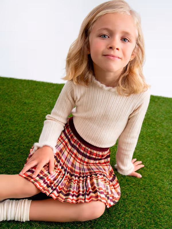 Jersey Canalé Tricot Cisne Niña